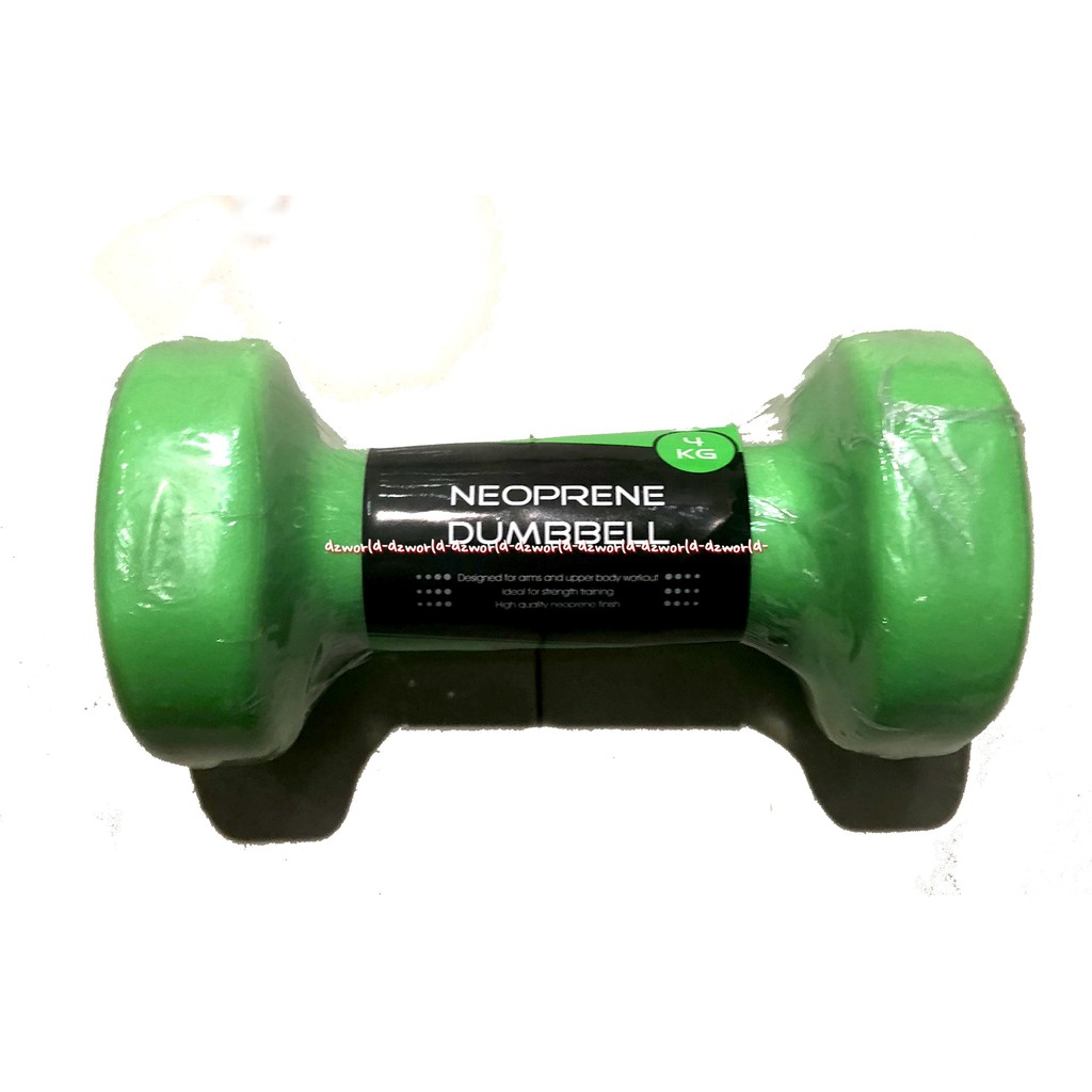 Berwyn Dumbbell Neoprene 4kg Peralatan Olahraga Barbel Hijau 4 kg Dumbel Berwin Green Barbell Warna Hijau Latihan Beban