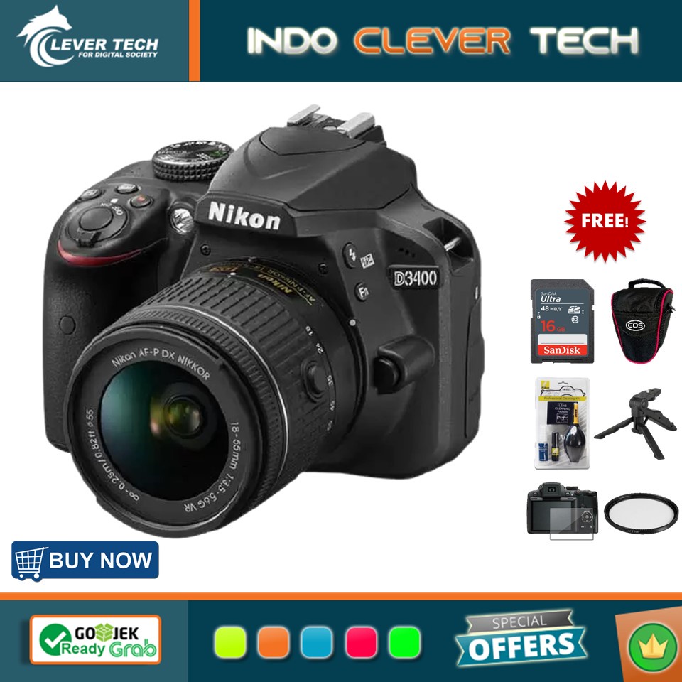 Nikon D3400 Kit AF-P 18-55mm - DISTRIBUTOR