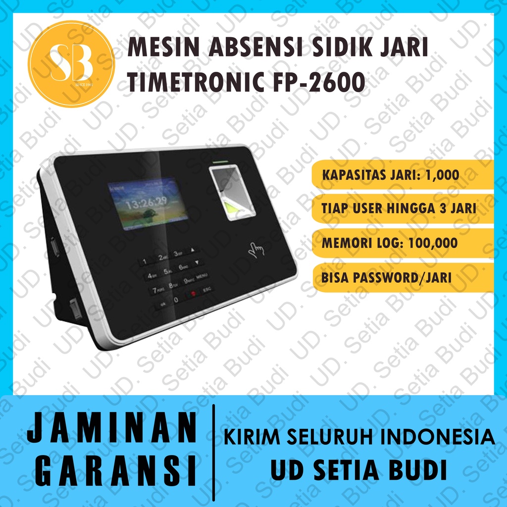 Mesin Absensi Biometrik Jari TimeTronic FP2600 FP-2600