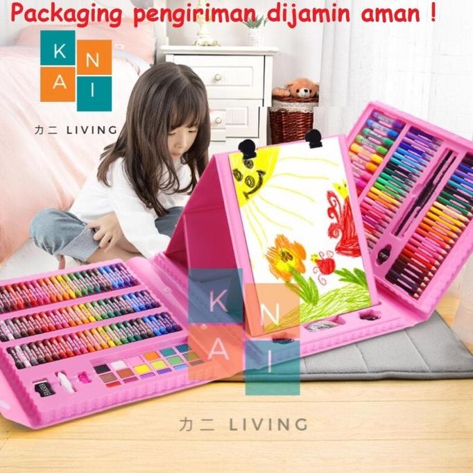 

Promo Awal tahun Crayon Anak Set 208 Pcs Pensil Warna Alat Lukis Set Crayon Set Promo Awal tahun