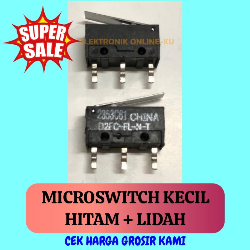 MICROSWITCH KECIL HITAM + LIDAH