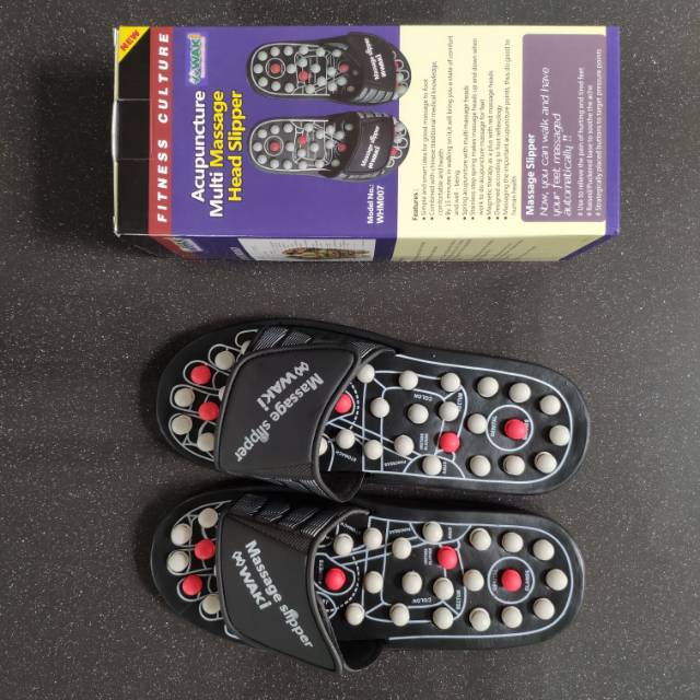 Sandal kesehatan waki acupuncture multi massage head slipper