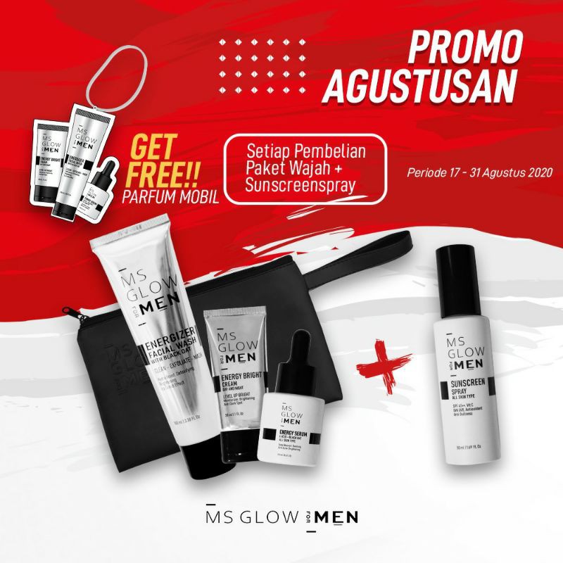 Ms Glow for men pria paket komplit lengkap