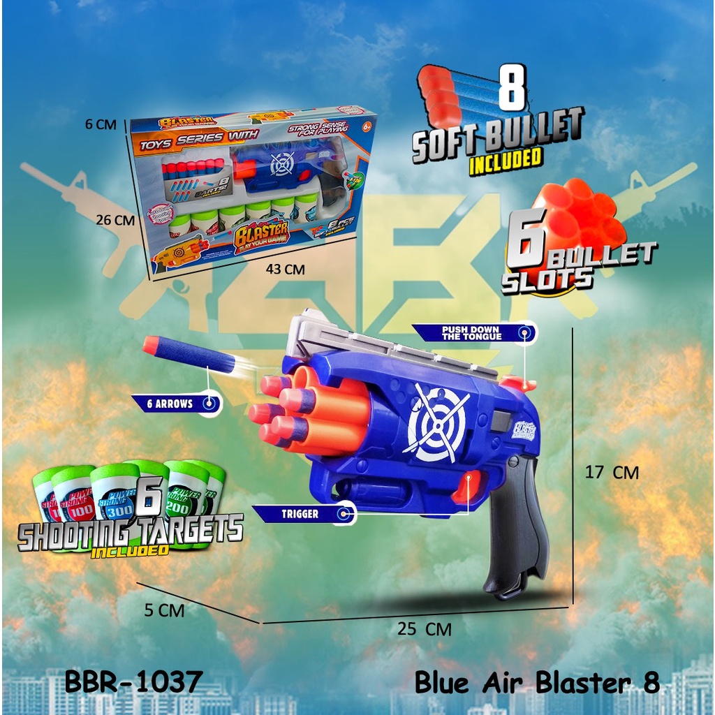 MURAH BRO1190 BRO1713 Pistol Pistolan Peluru Busa Soft Bullet Tembak Tembakan Mainan Anak BIGBANG