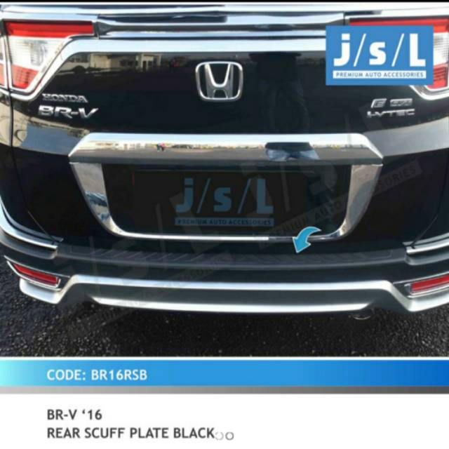 Sillplate belakang mobil BRV hitam jsl