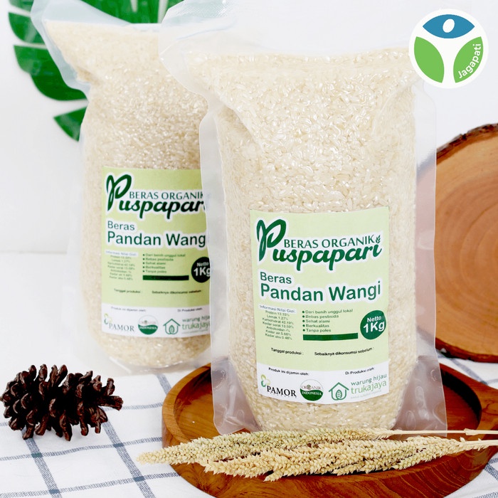 

540ffiepp Trukajaya - Beras Pandan Wangi Vakum 1Kg - Beras Organik Puspapari 244Q40112