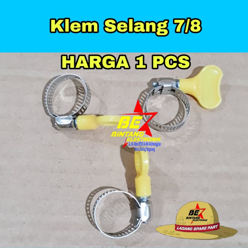 Klem Kuping Selang Air 7/8 Klem knop Slang Gas Stainless Steel