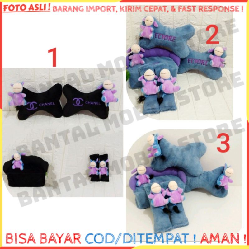 SET CAR BANTAL SANDARAN HEADREST JOK KEPALA LEHER TISU TISSU TISUE TISSUE SAFETY BELT SABUK PENGAMAN