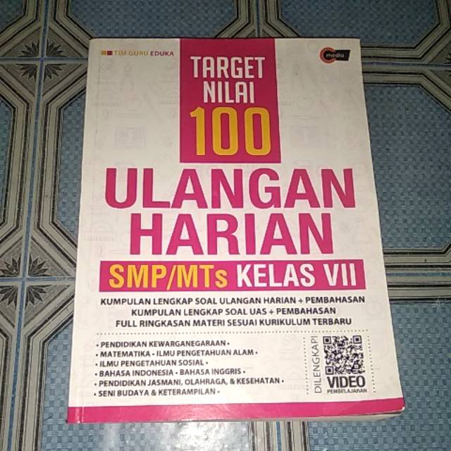 Buku Target Nilai 100 Ulangan Harian Smp Mts Kelas Vii Shopee