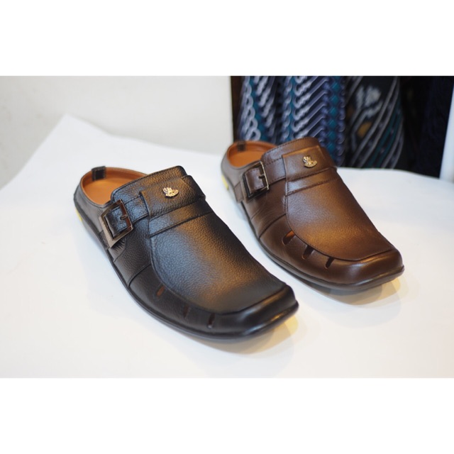 COD sandal bustong laki2 Kulit Asli Lisbon LD 508