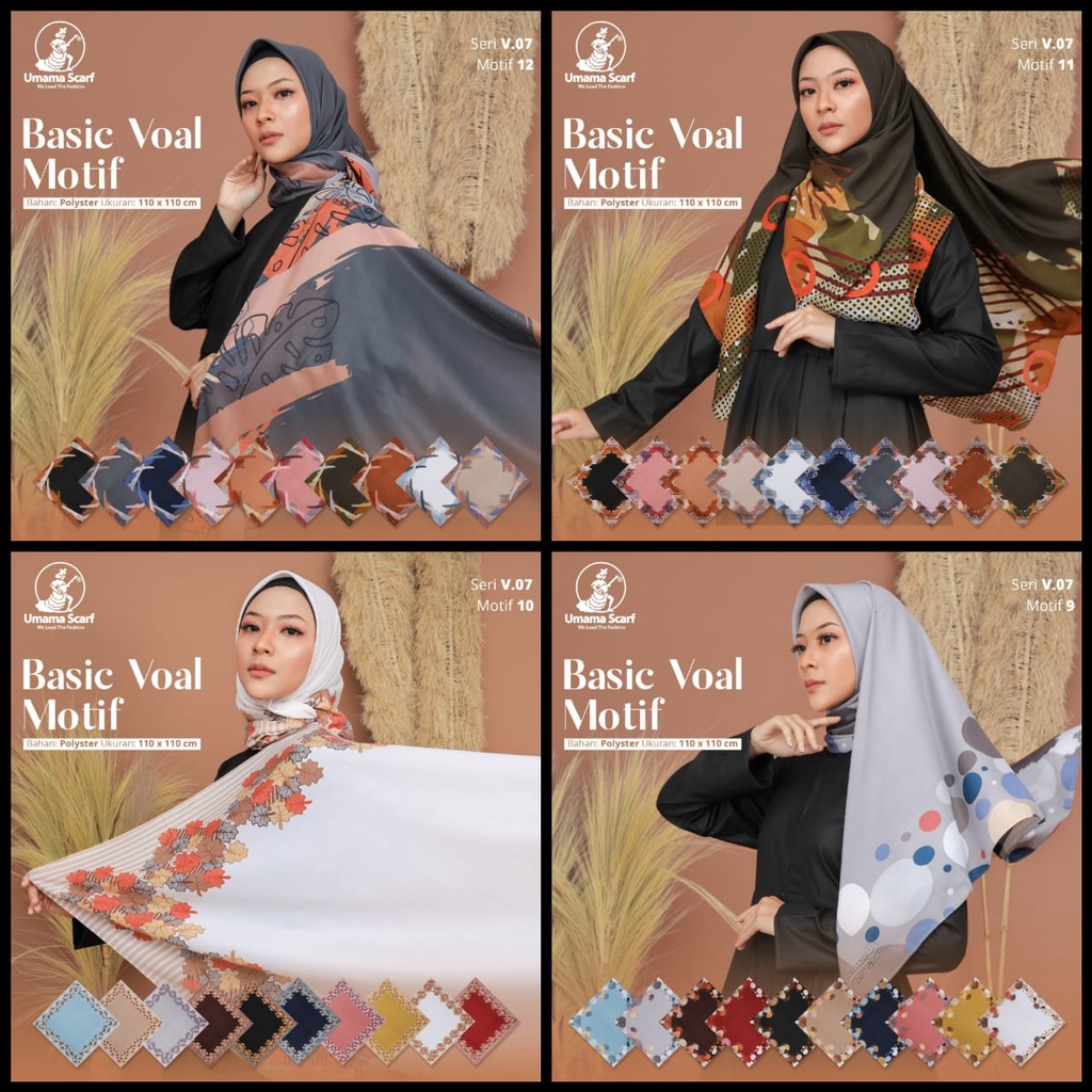 AV - JILBAB SEGI EMPAT MOTIF PREMIUM / KERUDUNG MOTIF RANDOM