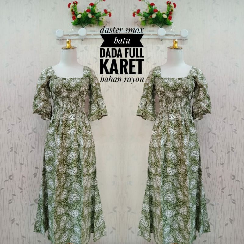 Daster smok pinggang karet