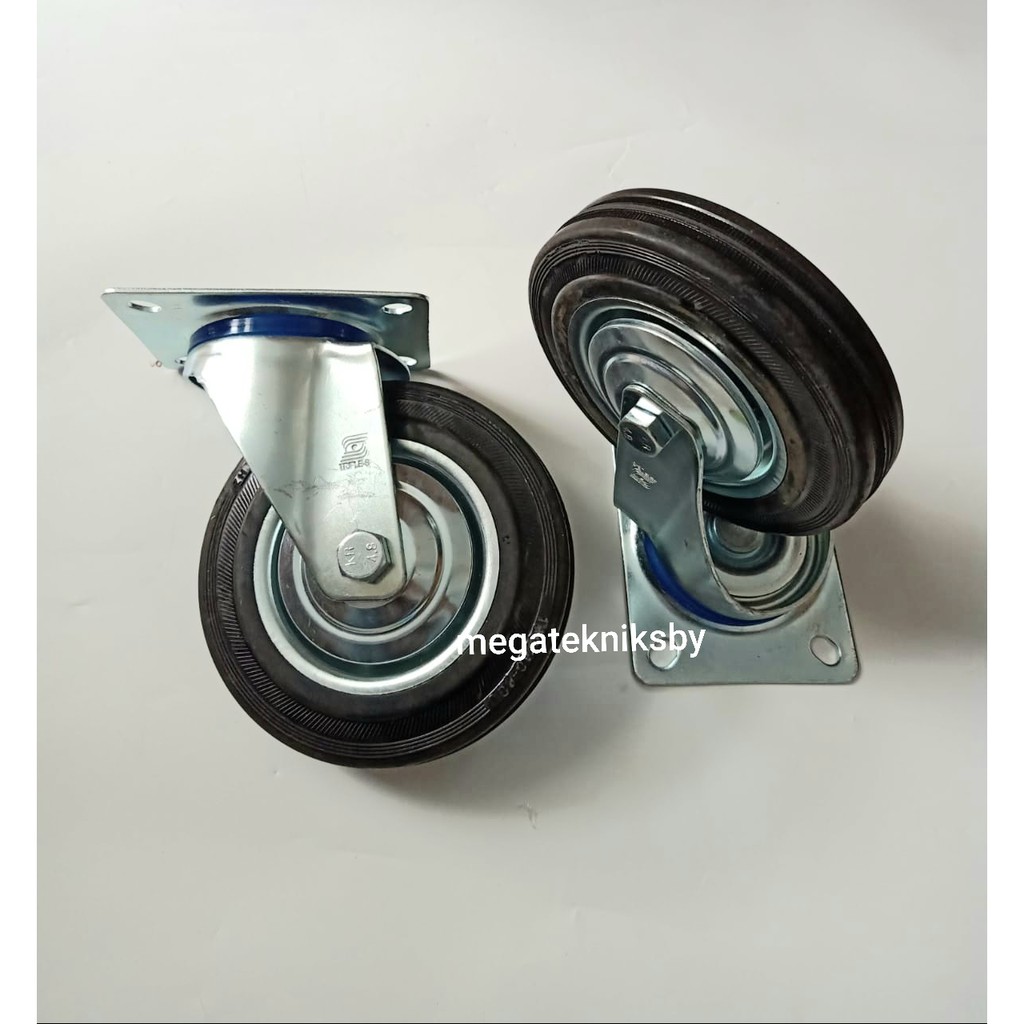 Roda Caster Karet Hidup dan Mati Tanpa Rem - Roda Hidup Mati Troli Etalase