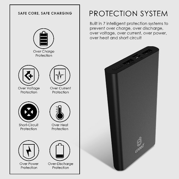 UNEED SteelBox 10 Powerbank 10000mAH Polymer Real Capacity - UPB213 - Original