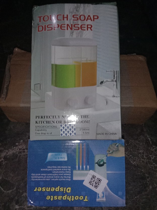 [ Cod ] Paket Alat Perlengkapan Kamar Mandi Dispenser Sabun Dan Dispenser Odol