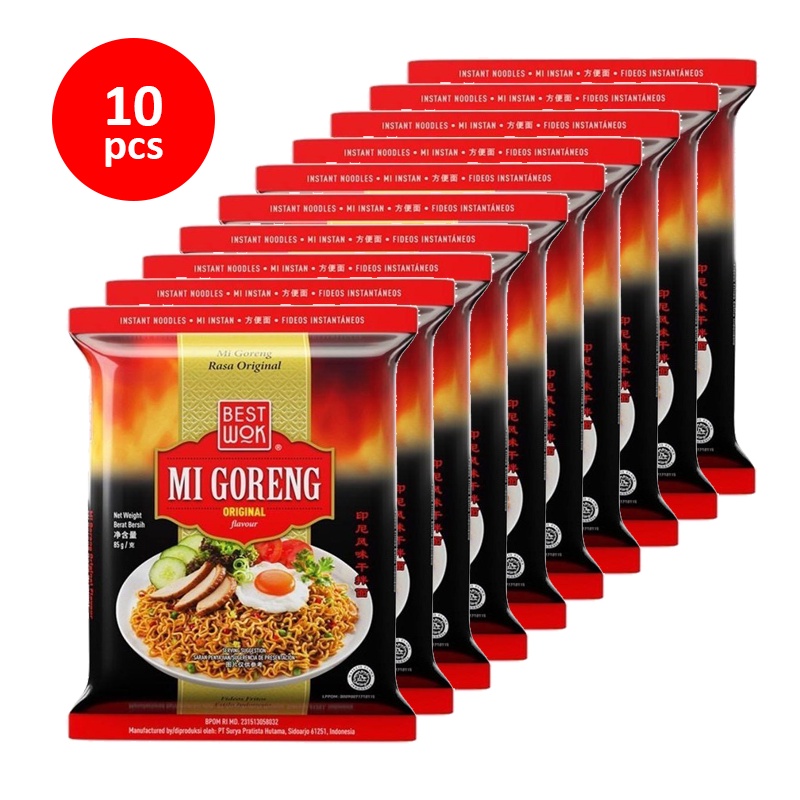 

10 PCS MIE BEST WOK GORENG ORIGINAL 85GR HALAL