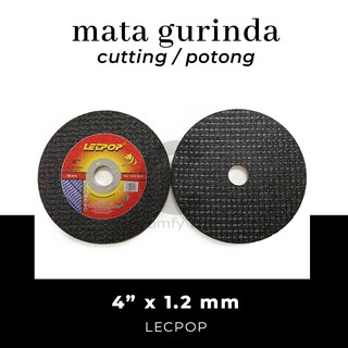Mata Gurinda 4 in 4” x 1.2mm Batu Gerinda Potong Cutting Wheel Disc Lecpop