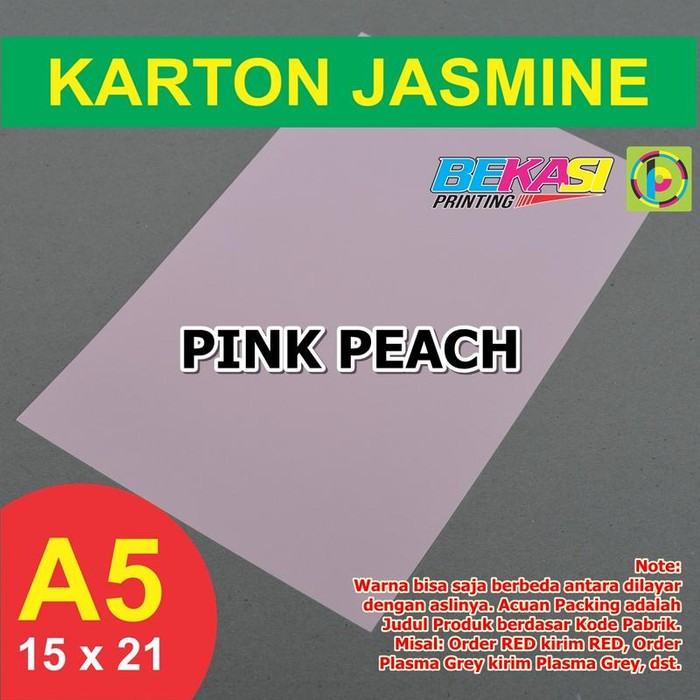 

Promo Kertas Karton Jasmine A5 - PINK PEACH Diskon