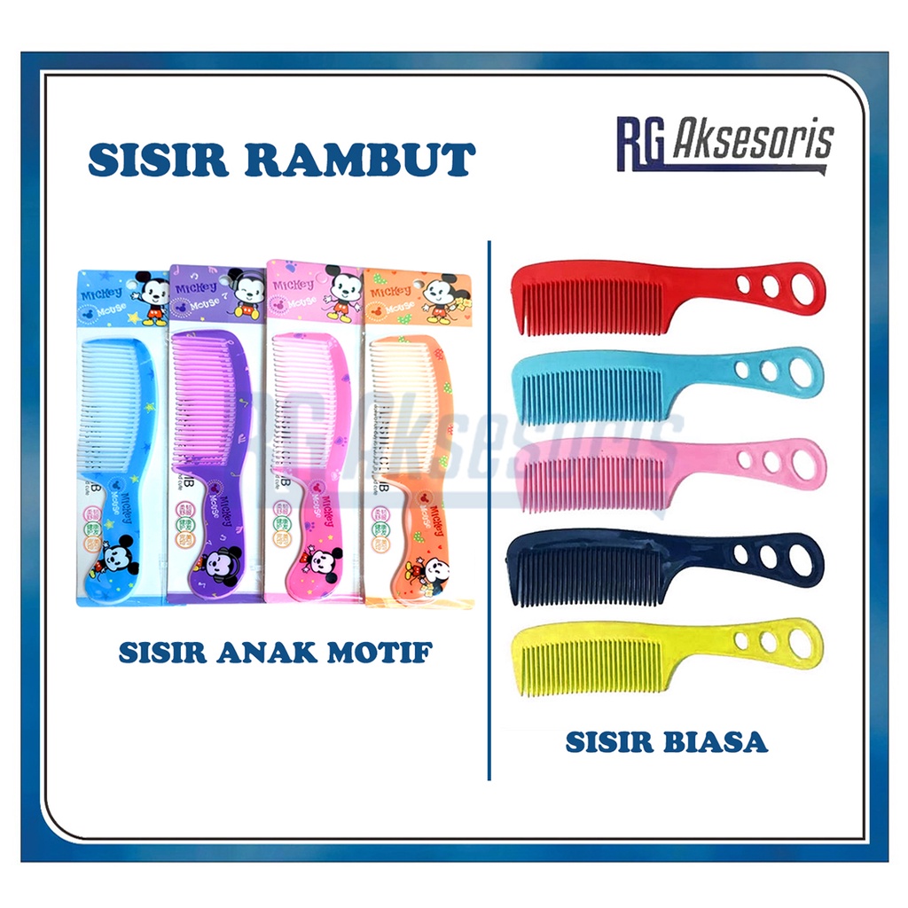 RGAKSESORIS Sisir rambut BIASA / Sisir Rambut ANAK korea motif karakter lucu MICKEY MOUSE