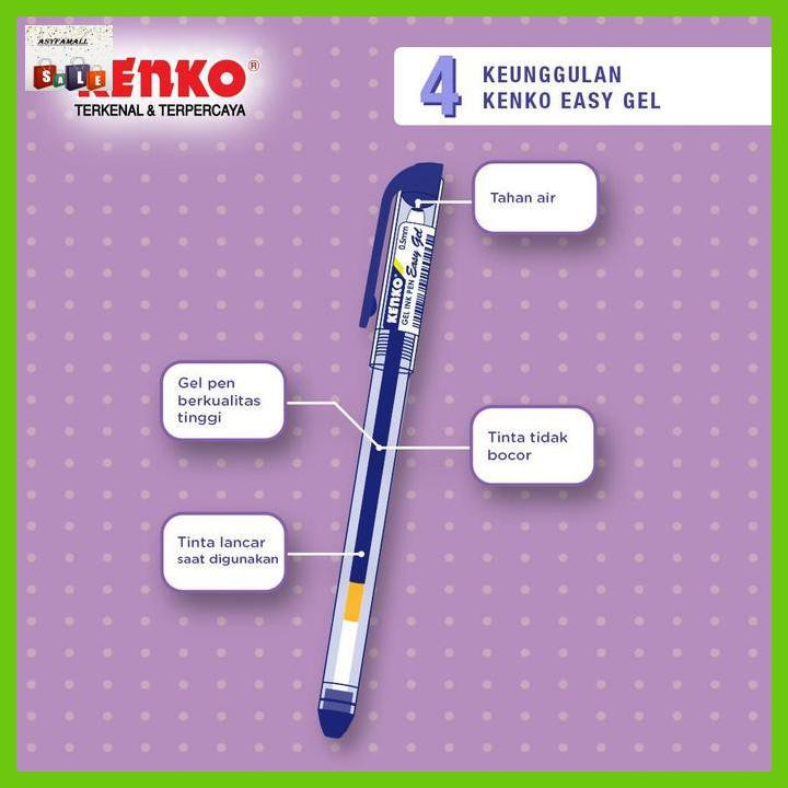 

Silutala- Kenko Gel Pen Easy Gel - Biru -Ori.
