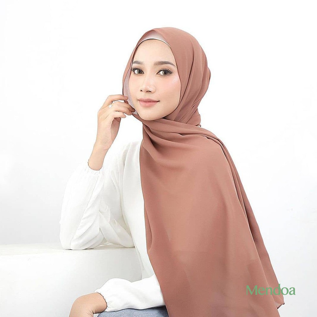 Pashmina Ceruty Premium Murah Wanita | Hijab Pashmina Mendoa Batch 1