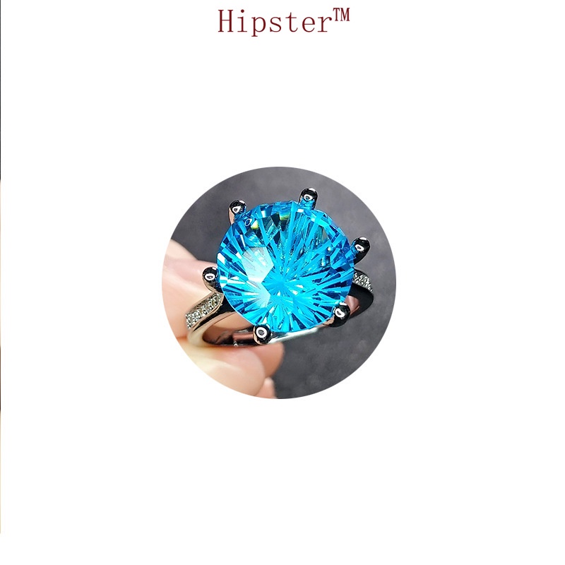 New Hot Sale Trendy Exquisite Inlaid Sapphire Ring