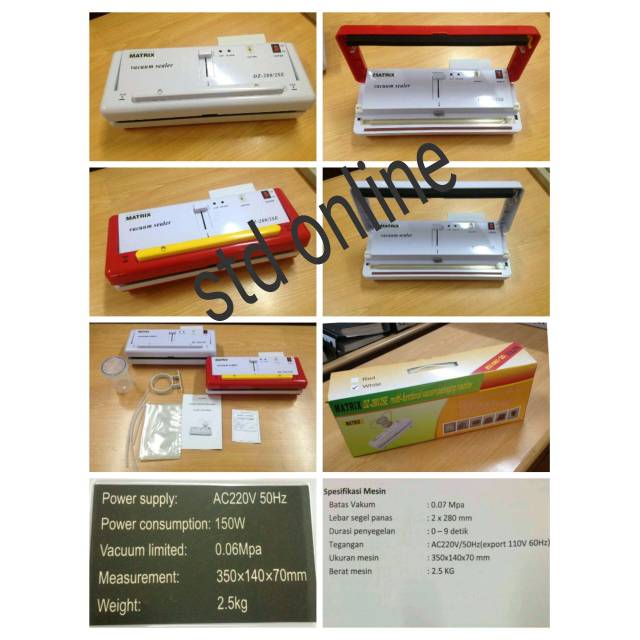 Vacum sealer utk press makanan basah dan kering MATRIX  2SE