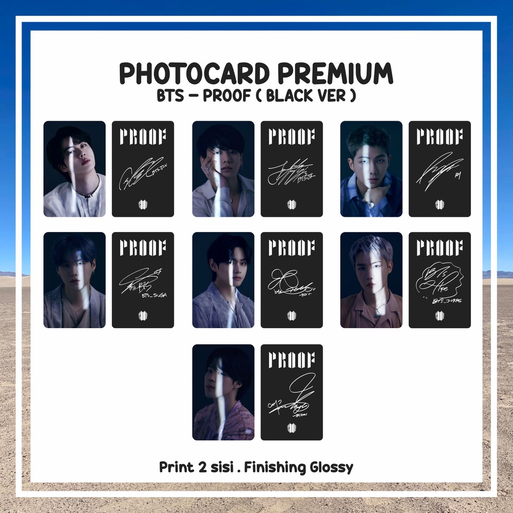 PHOTOCARD UNOFFICIAL BTS PROOF