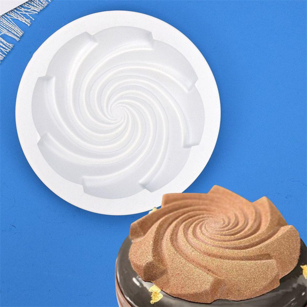 Top 3D Bulat Cyclone Spiral DIY Craft Sabun Cetakan Jelly Dome Mousse Moulds