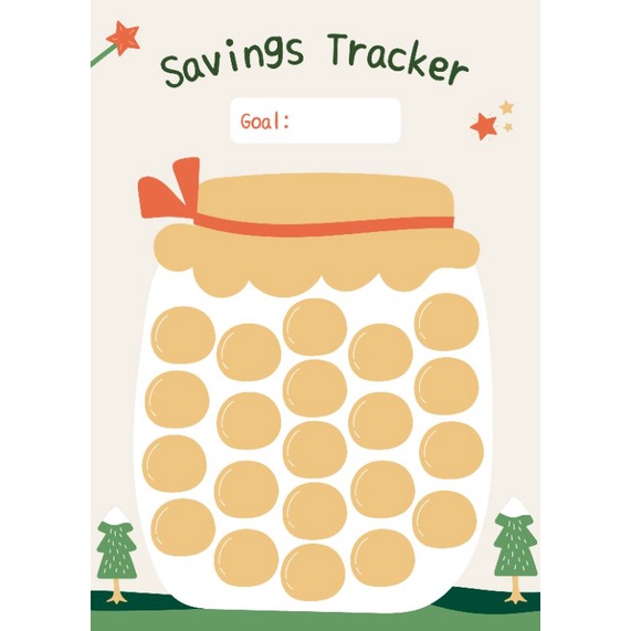 

stiker saving tracker challenge menabung