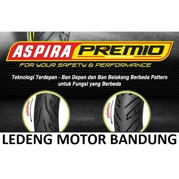 Premio 70/90-14 Sportivo Ban Tubeless Aspira Duo Massimo Motor Matic Roda Depan