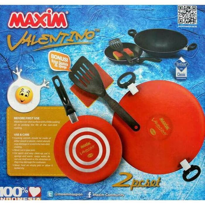 Maxim valentino 2pc set /wajan pan valentino set