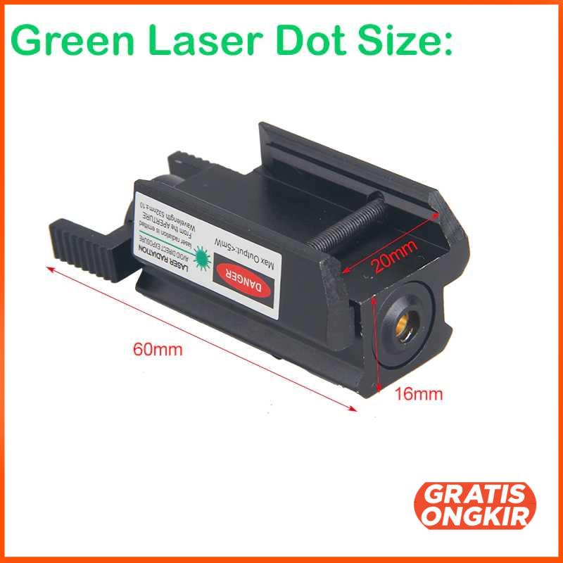 Tactical Green Dot Hunting Laser Sight Pistol 11mm - LS15
