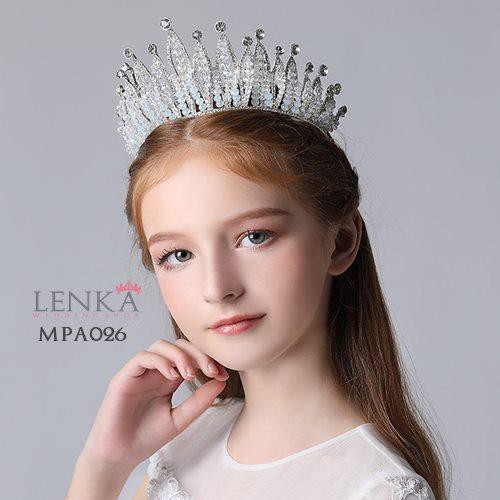 Aksesoris Mahkota Pesta Anak Premium l Crown Crystal Putri Lenka - MPA026