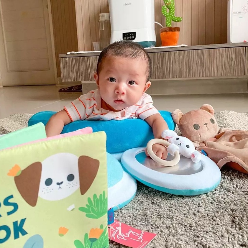 Learning Time Rabbit Teether - Mainan Gigit Kelinci Learn Grasping &amp; As Teether For Baby Edukasi Motorik, Kognitif Bayi 0-6 Bulan