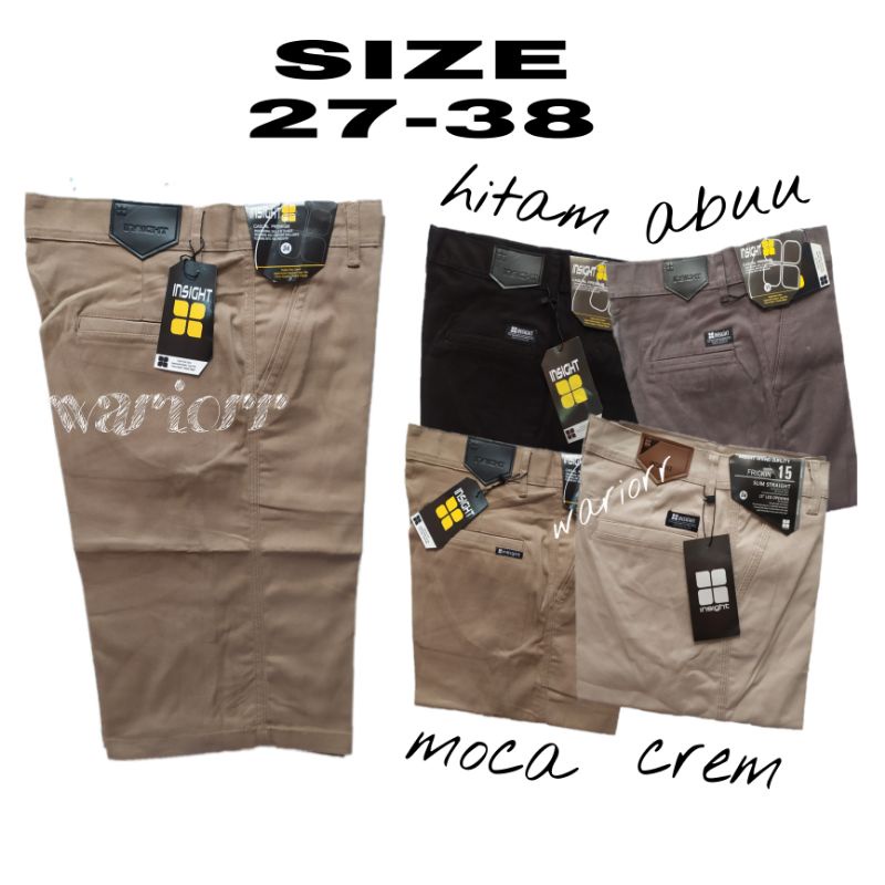 Celana Pendek Pria Polos Distro Chino Bahan Strecht Size 27-55 Big Size