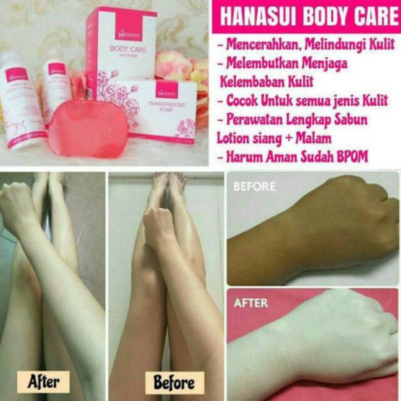 Hanasui Body Care 3 in 1 Original|Paket Body Lotion Hanasui