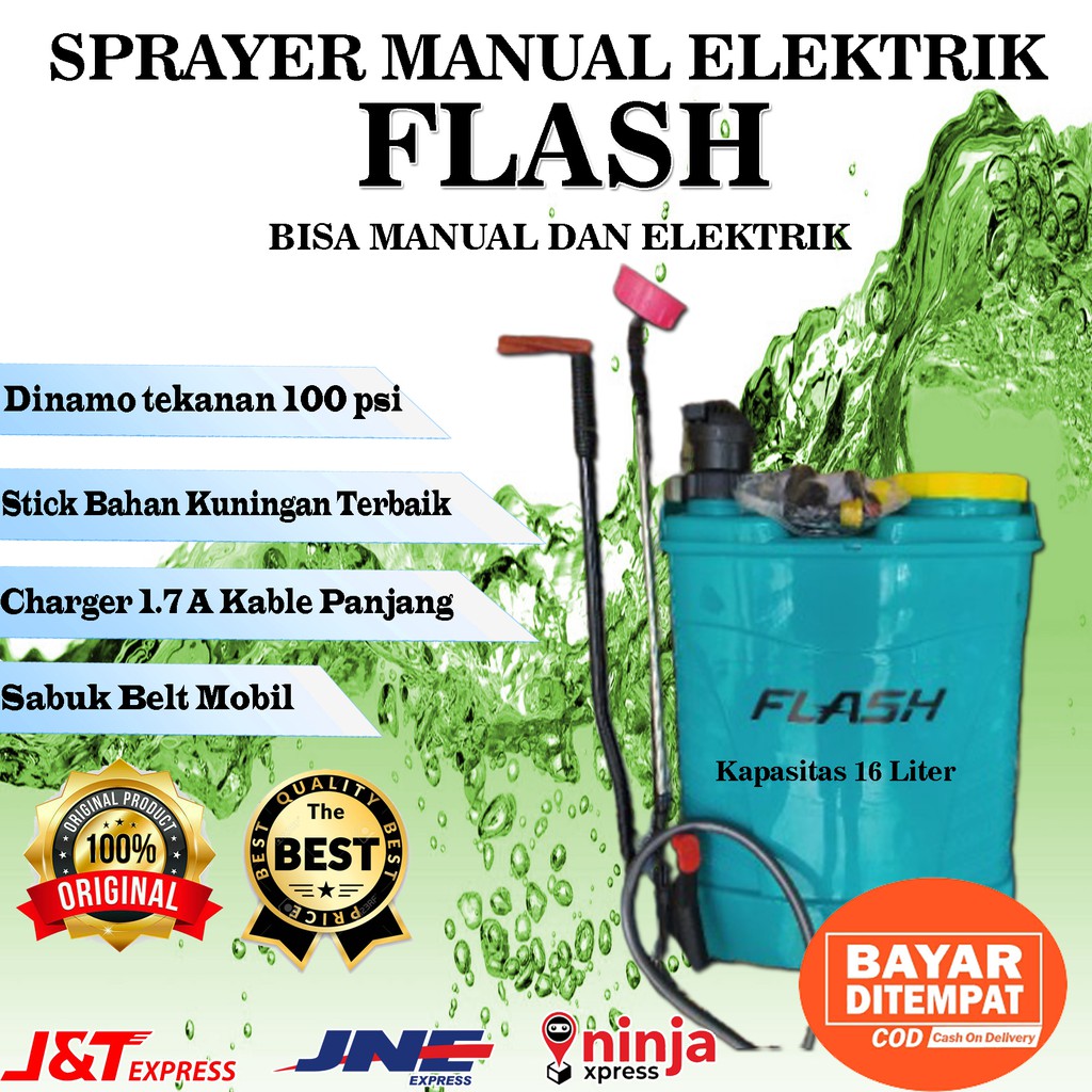 TERMURAH TANKI SPRAYER 2 IN1 ALAT SEMPROT FLASH ELEKTRIK ALAT PERTANIAN PETERNAKAN