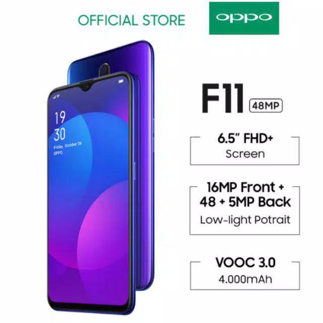 OPPO F11 RAM 4/128 INTERNAL, Kondisi BARU Barang Original Garansi Resmi