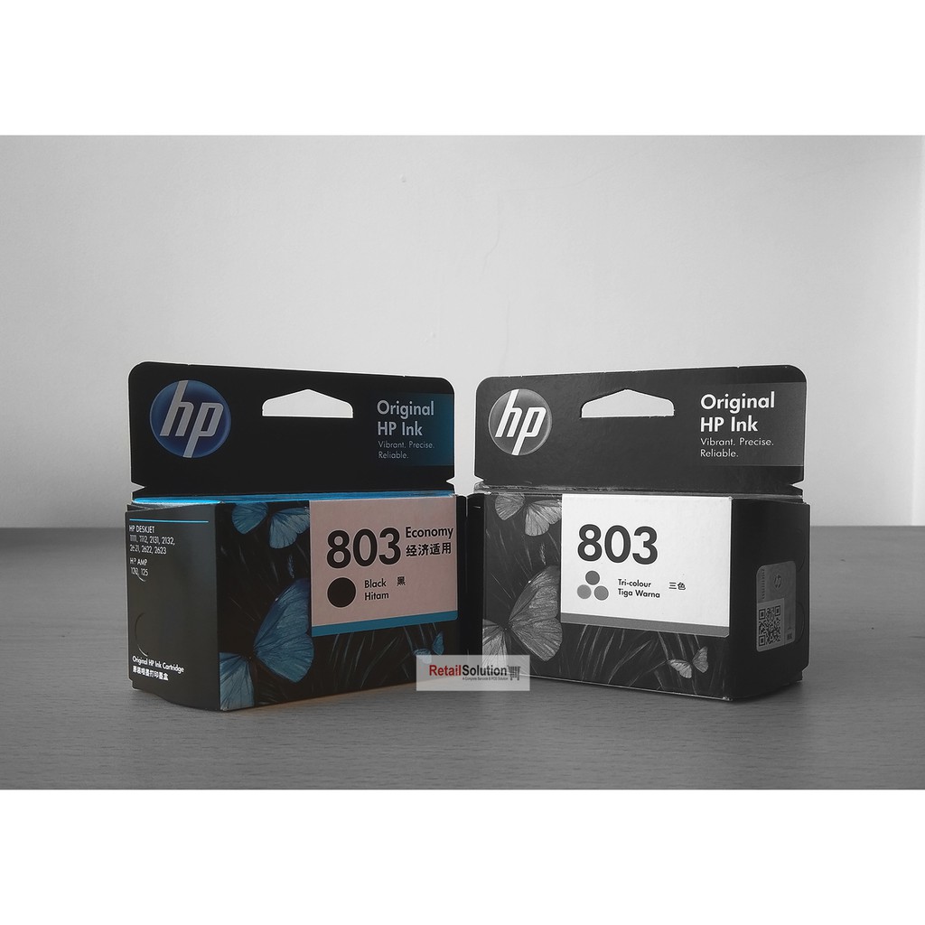 Tinta HP 803 Black - Original HP Cartridge HP 1115 2130 3630 Hitam