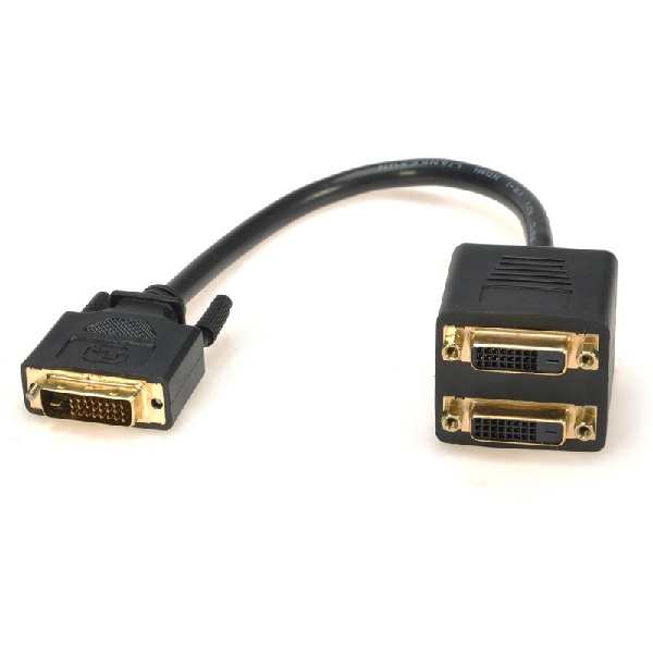 Kabel Splitter DVI-D 24+1 to Dual DVI-D 24+1 Female