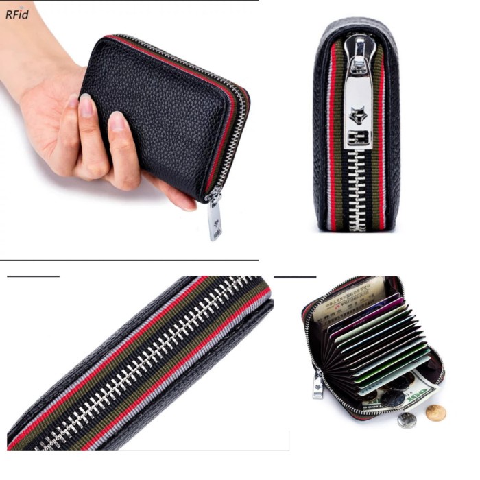 

Dompet Kartu Card Holder Rfid 7155 Kulit Berkualitas 12 Slot Kartu 058