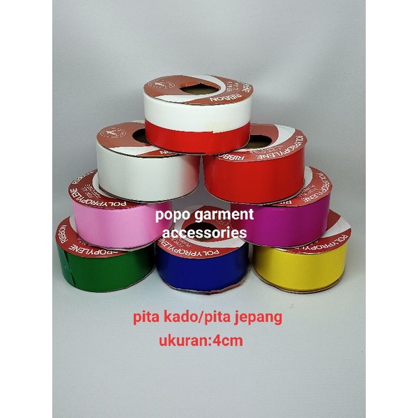 pita kado 4cm / pita jepang per Roll ( Rp7000 )