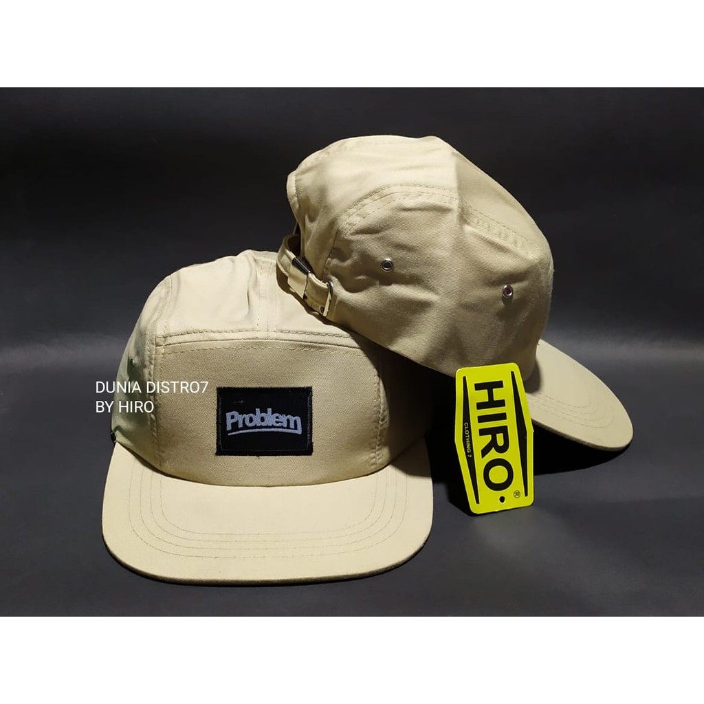 Topi Lima Panel Bordir PROBLEM New Model/Topi Hip-Hop/Topi Distro Terlaris