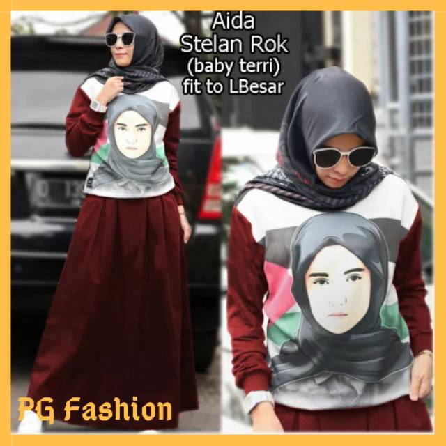 PG fashion - Baju setelan wanita muslim modern aila setelan rok setelan terbaru termurah