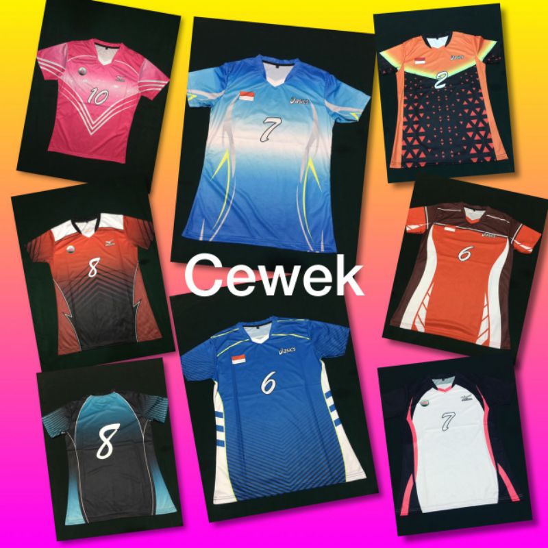 KAOS VOLLY CEWEK FULL PRINTING LUSINAN