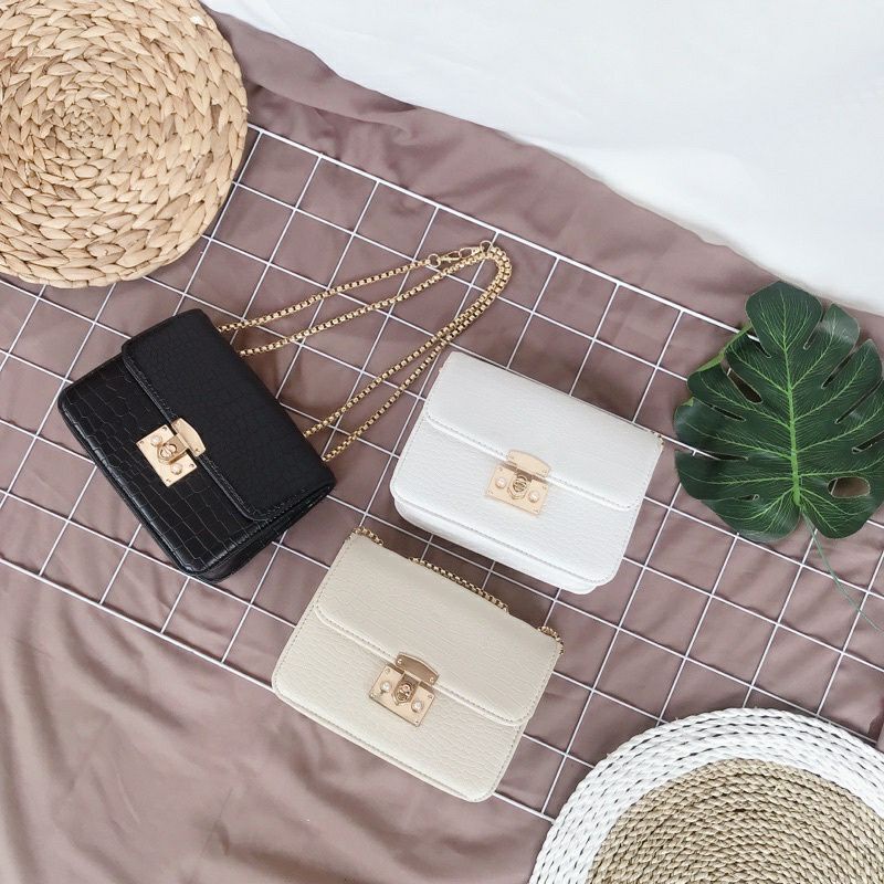 TAS MINI CROCO/TAS WANITA TALI RANTAI/TAS SELEMPANG MALVIA BAG/SLINGBAG CROCO TERMURAH