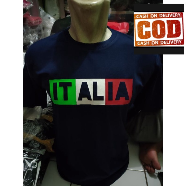 (COD) KAOS Italia /  Bendera Italia /  Euro Italia 2021 TSHIRT BAJU PRIA MURAH KEREN