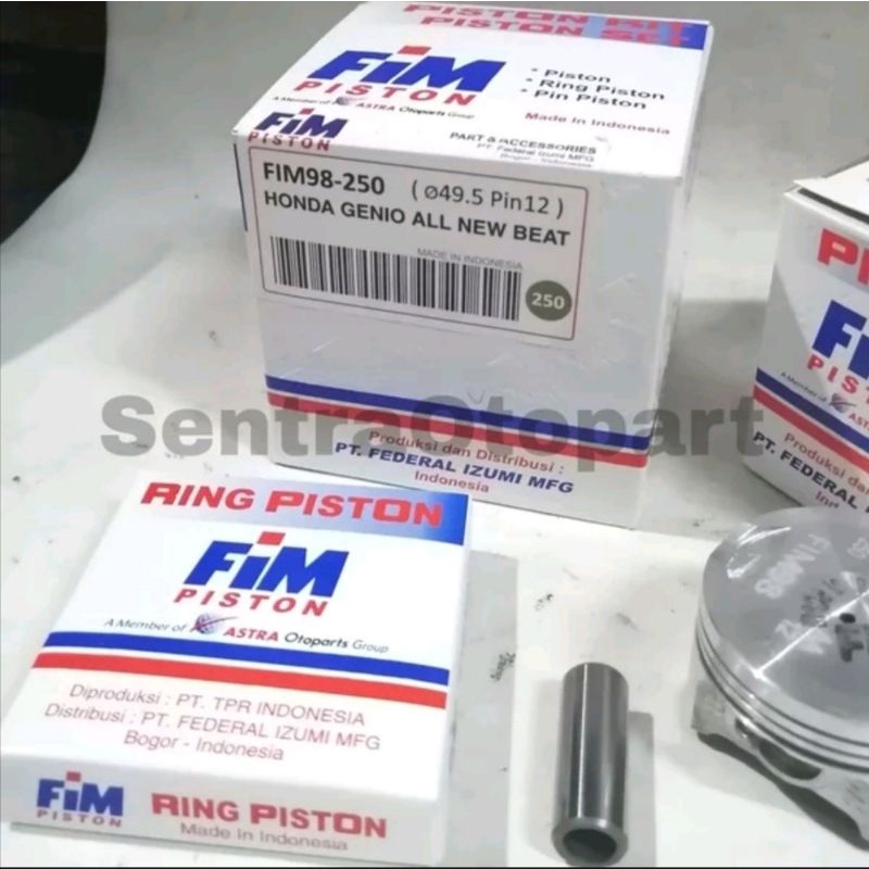 Piston seher kit beat led 2020 scoopy 2021 genio oversize 250 fim