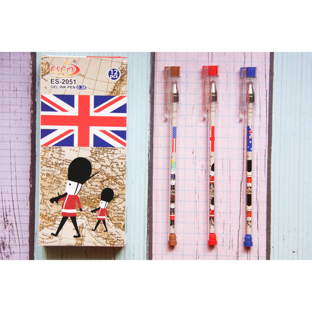 Pen Gel ESCO Bendera 038 Mm ES 2051 Shopee Indonesia